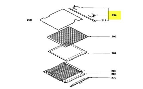 De dietrich broche complète 76x5849 pour four - cuisinière de dietrich ox3011c ox3011cuu/a03