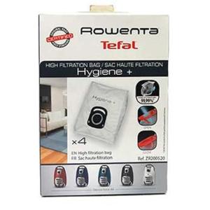 Rowenta kit de 4 sacs hygiene+ silence force 4a zr200520 pour aspirateur rowenta ro6441ea/410