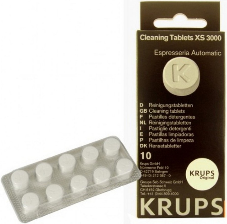 Krups pastille nettoyante espresseria xs300010 pour cafetière et expresso / machine à café krups evidence ea891810/70a 8000036182