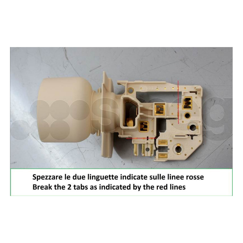 Whirlpool douille de lampe 826050158 pour réfrigérateur whirlpool krik2204/a++ 855041901000