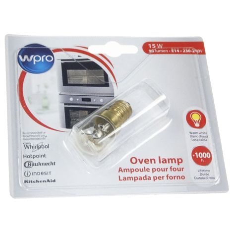 Whirlpool ampoule four poirette t22 e14 15w 484000008843 pour réfrigérateur whirlpool ba13nl 93338250100