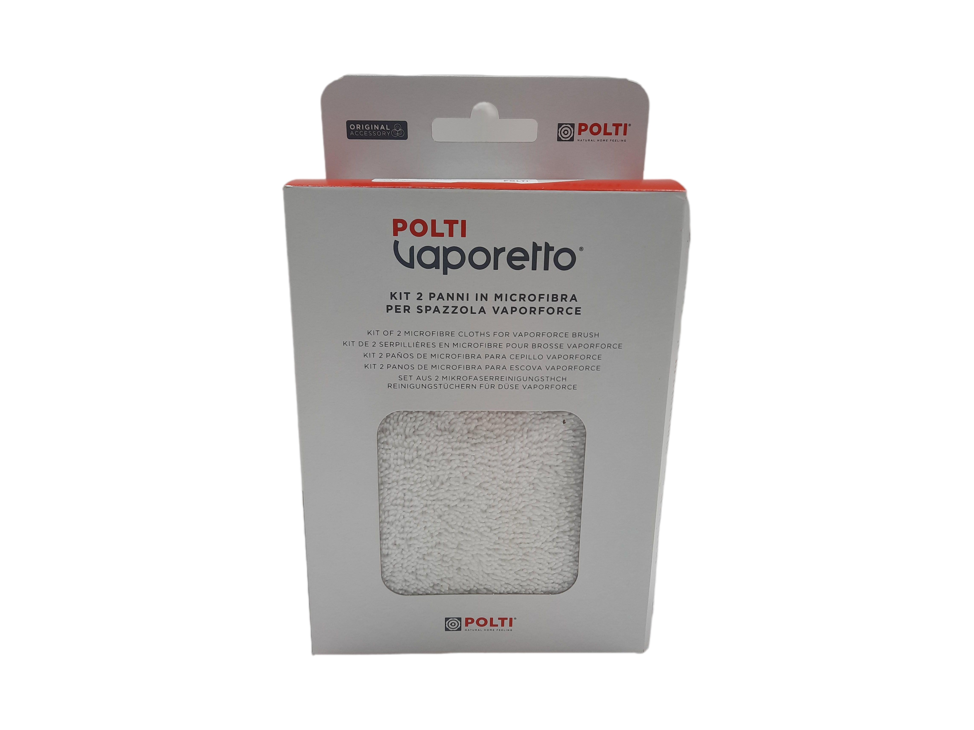Polti paeu0332 tampon en microfibre pour nettoyant vapeur (pack de 2) pour nettoyeur vapeur - pression polti vaporetto sv 400 hygiene pteu0272
