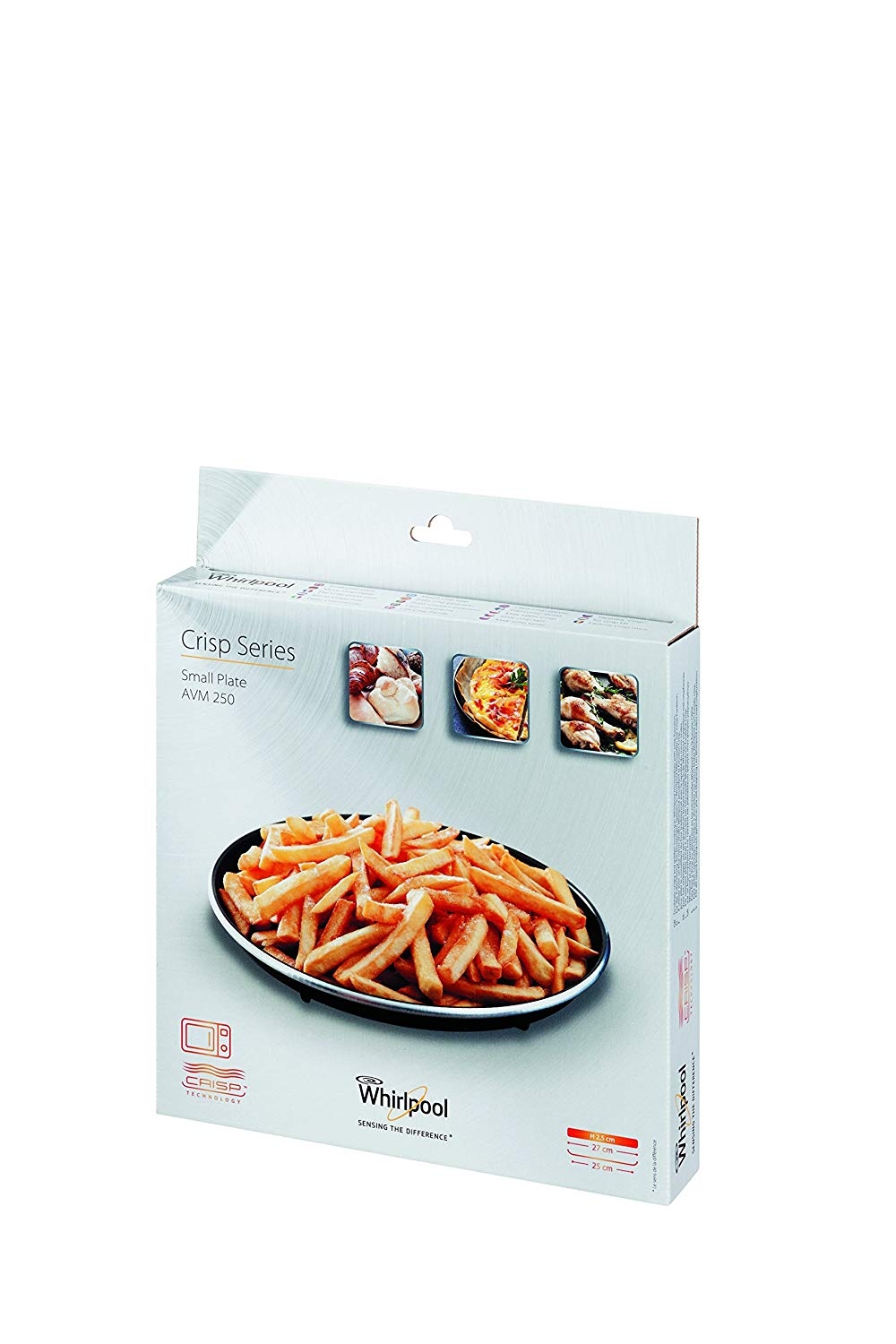 Whirlpool plat crisp Ø25/27cm h2,5cm 480131000083 pour micro-ondes whirlpool vt296bl