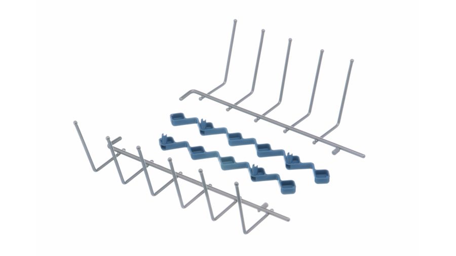 Bosch tiges rabattables + maintiens de panier supérieur 00489466 pour lave-vaisselle bosch se28a260rk