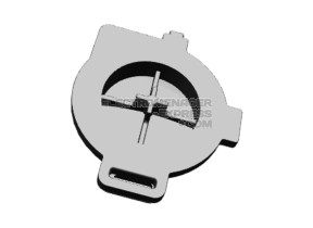 Bouton blanc rond on/off pour lave-linge Electrolux 807929401