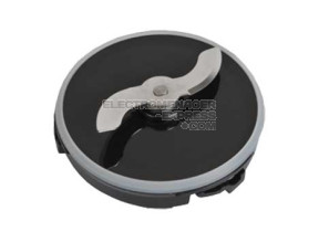 Couteau hachoir + support noir SS-192853