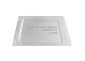 Plateau lèche frites rectangulaire en verre 79X7440