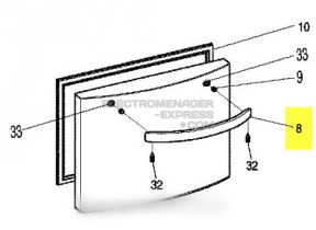 POIGNEE ALUMINIUM CONGELATEUR 460X40 C00265558