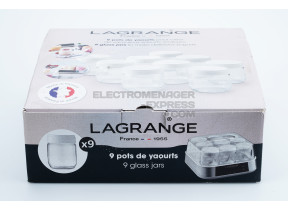 Pot en verre (x9) + couvercles vissants 430301