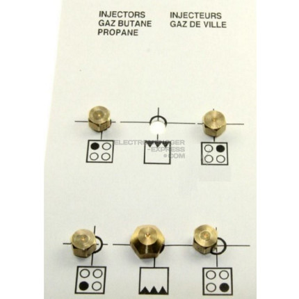 Beko - sachet injecteurs gaz butane four ø 0.8 - ref: 4431910026