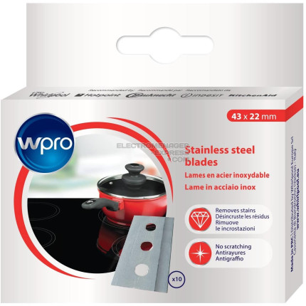 Bla014 boîte de 10 lames en acier inoxysable pour grattoir