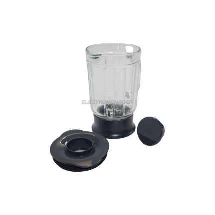 Bol de blender en verre complet gris