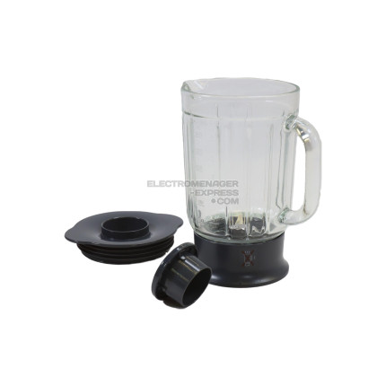 Bol de blender en verre complet gris