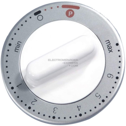 Bouton de commande blanc argenté