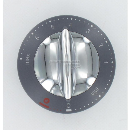 Bouton de commande gris chromeé à pulse