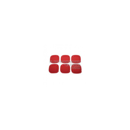 Couvercle rouge (x6)