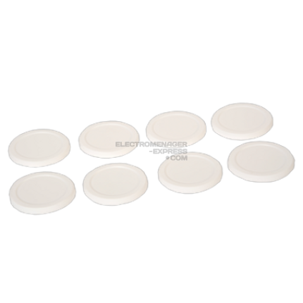 Couvercles (x8) de pot blanc