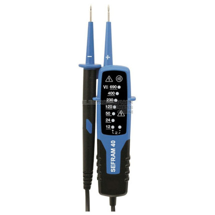 Detecteur de tension ac dc et testeur de continuite sefram40 sefram