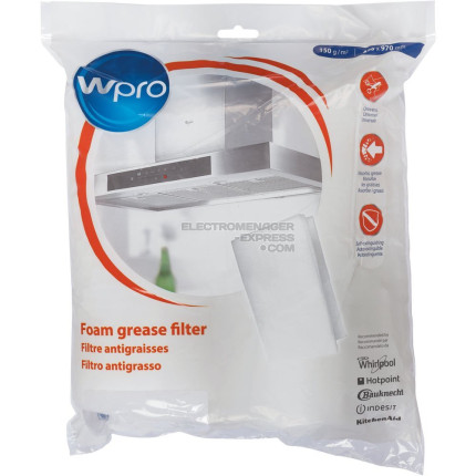FILTRE ANTIGRAISSE AVEC INDIC. DE SATUR. 140G/M² 470X970MM