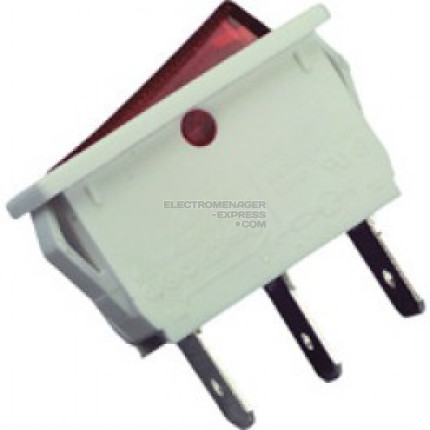 Interrupteur 1 pôle avec ampoule (16a/250v 11x30mm)