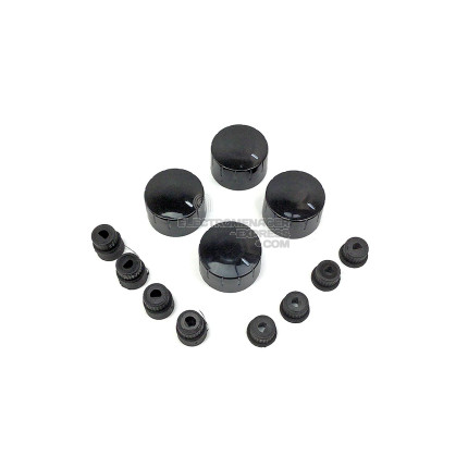 Kit 4 boutons noirs table de cuisson