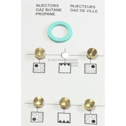 Kit injecteurs butane pour cuisiniere beko
