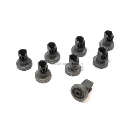 Kit roulettes pour panier supérieur de lave-vaisselle - 8 pièces