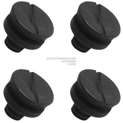 Pieds compact noir (x4)