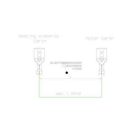 Rampe moteur terre 1370mm pour lave-linge Electrolux 108541911
