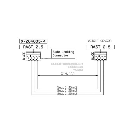 Rampe poids capteur 2290mm pour lave-linge Aeg 14004447603