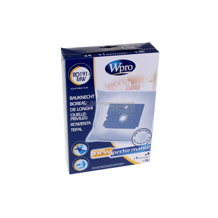 Ro191-mw sac microfibre / 4 sacs + 1 fm fermeture propre