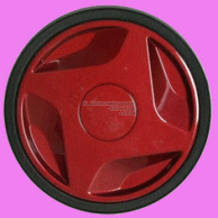 Roue + enjoliveur rouge