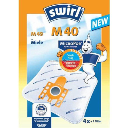 SAC D'ASPIRATEUR M40-M49 - PACK/4 + 1 filtre