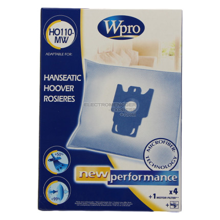 Sac microfibre / 4 sacs + 1 fm fermeture propret
