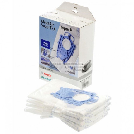 SAC POUR ASPIRATEUR TYPE P, 4 PIÈCES + 1 MICRO-FILTRE