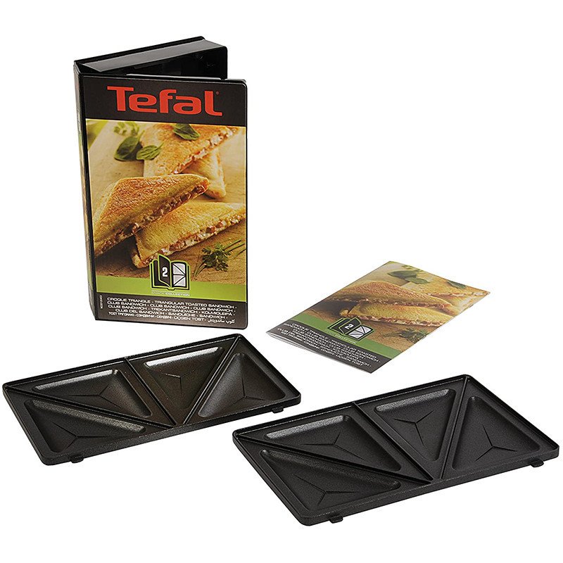 Tefal plaque sandwich snack xa800212 pour gaufrier - croque-monsieur tefal