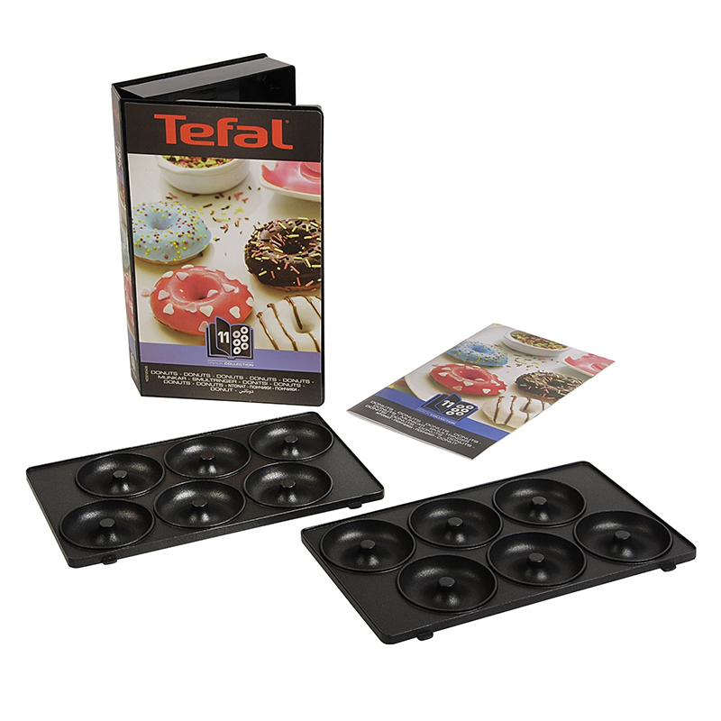 Tefal plaque à beignet snack collection xa801112 pour gaufrier - croque-monsieur tefal sw341512/9za 1500637775