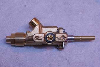 Faure robinet de brûleur de gaz bleu 3429075017 pour four - cuisinière faure fcg562gwc 94300302203