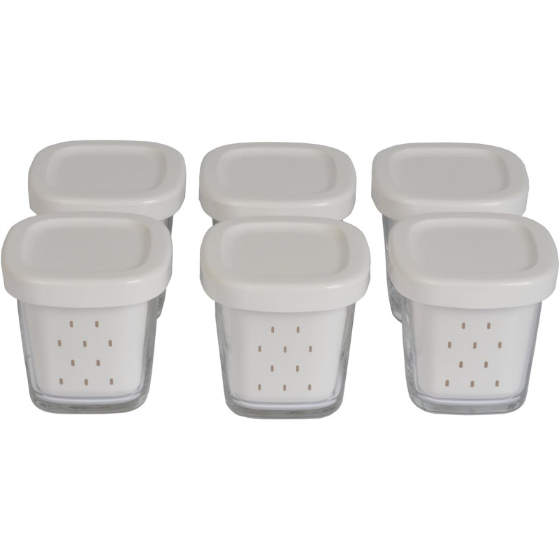 Seb coffret de 6 pots avec égoutoir delices box xf100101 pour yaourtière seb yg651121/350 1500887920