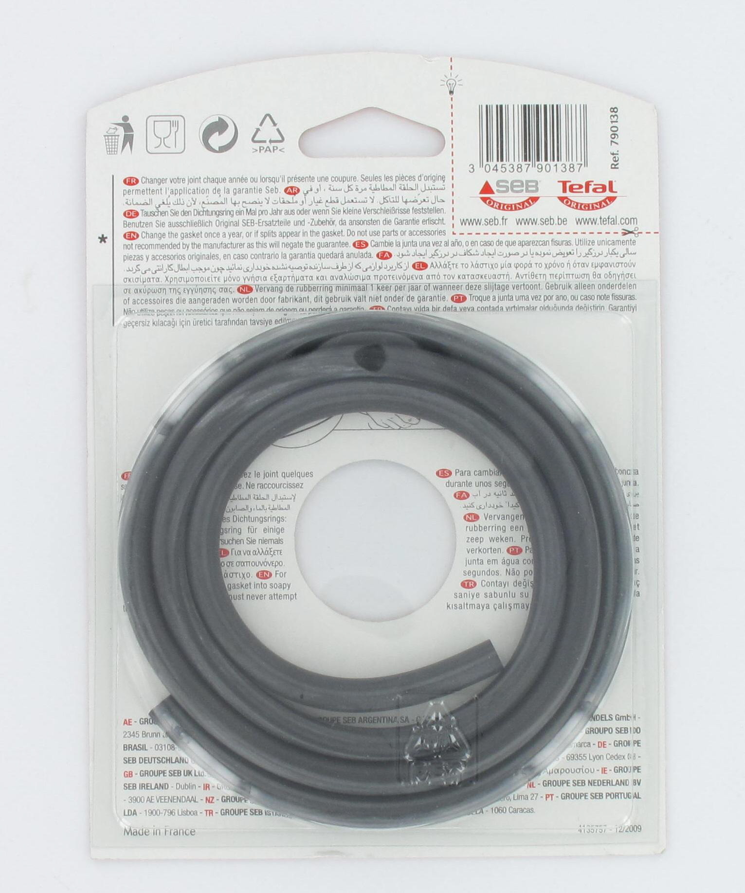 Joint pour autocuiseur seb 10/12/18l alu/inox Ø 268mm 790138 pour cocotte-minute - cuiseur seb authentique 8 l 802800 1500802800