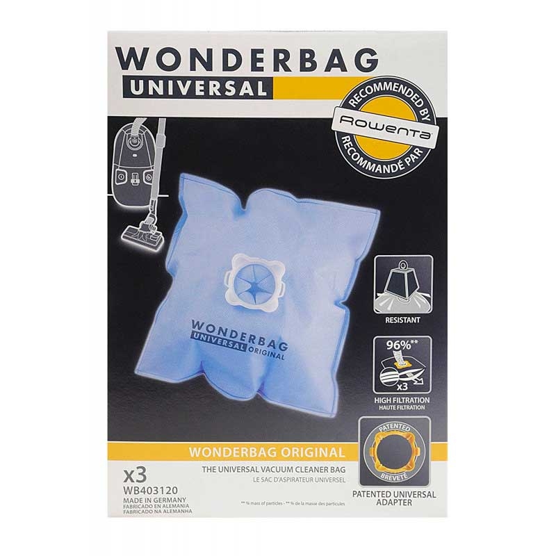 Rowenta sac wonderbag*3 classic wb403120 pour aspirateur rowenta silence force ro454011/410 2210730242