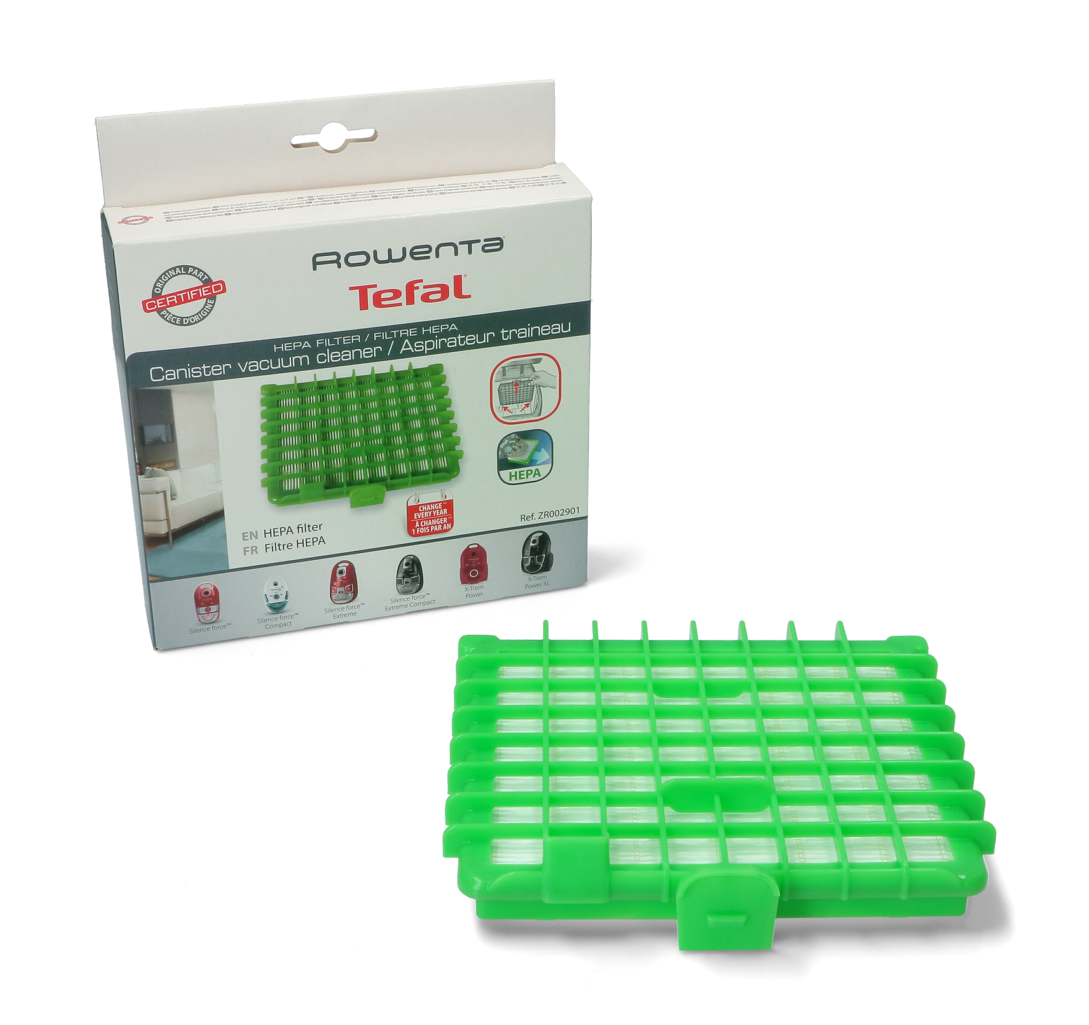 Rowenta filtre hepa zr002901 pour aspirateur rowenta silence force extreme ro5911da/410 2210736221