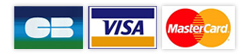 Modes de paiement sécurisés : Carte bleu, Visa, Mastercard